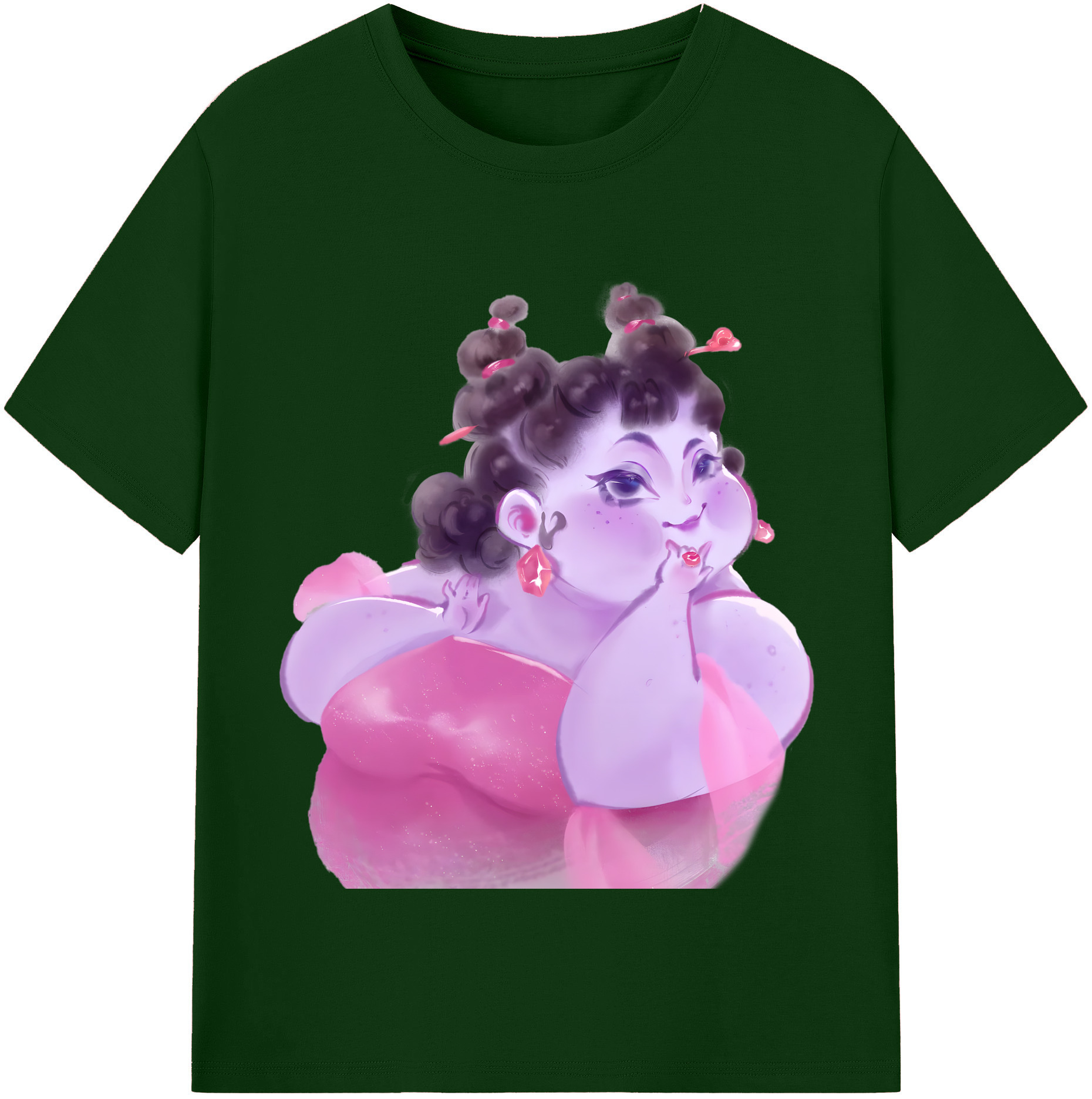 （画像用） Ne Zha 2 ナタ 魔童の大暴れ 綿100％半袖Tシャツ（フロントプリント）